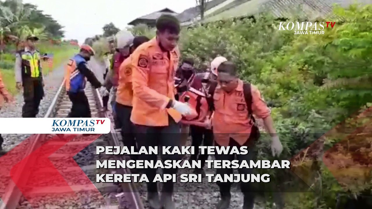 Pejalan Kaki Tewas Mengenaskan Tersambar Kereta Api Sri Tanjung