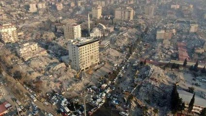 Depremin 5.'inci gününde Kahramanmaraş havadan görüntülendi