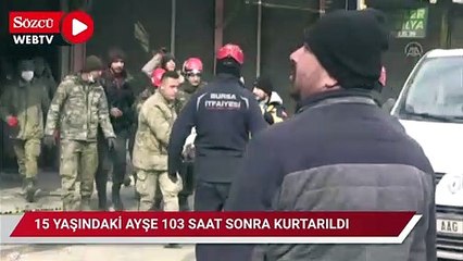 下载视频: Enkaz altında kalan 15 yaşındaki Ayşe 103 saat sonra kurtarıldı