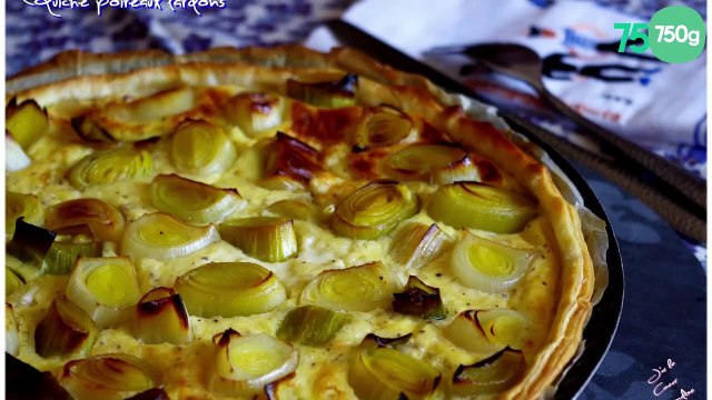 Quiche poireaux lardons maison