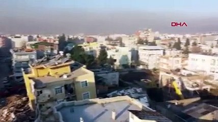 Adıyaman'da depremin etkileri havadan görüntülendi