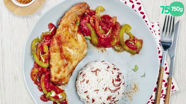 Lapin façon Basquaise, tomates et poivrons