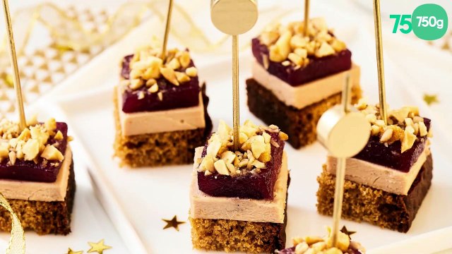 Sucré/salé de foie gras, pain d'épices poivre et poire confite