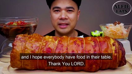 PORK BELLY ROLL - Mukbang Asmr