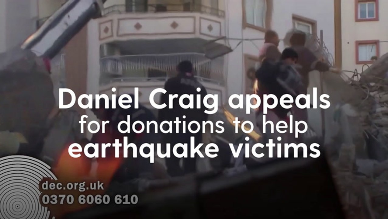 Daniel Craig appeals for donations to help earthquake victims