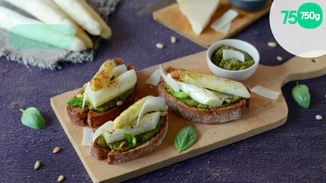 Tartines au pesto et aux Asperges des Sables des Landes IGP