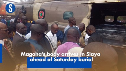 Magoha's body arrives in Siaya ahead of Saturday burial