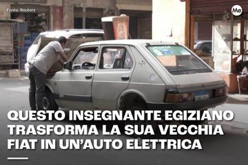 Questo insegnante egiziano trasforma la sua vecchia Fiat in un'auto elettrica
