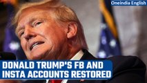 Donald Trump's Facebook and Instagram reinstated by Meta after 2 years of suspension | Oneindia News