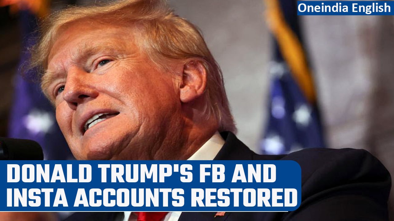 Donald Trump's Facebook and Instagram reinstated by Meta after 2 years of suspension | Oneindia News