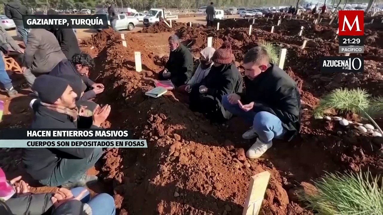 Realizan entierros masivos en Turquía