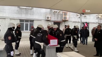 Depremde ölen başkomiser ve eşi Çorlu'da ebediyete uğurlandı