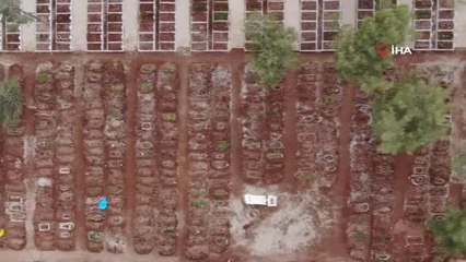 Kahramanmaraş Kapıçam Mezarlığı'nda acı görüntüler