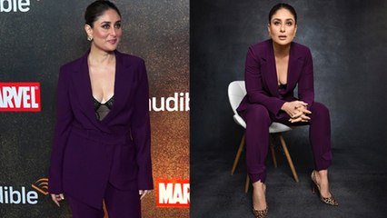 Kareena Kapoor Dark Purple Business Suit Look में ढाया कहर Video Viral | Boldsky