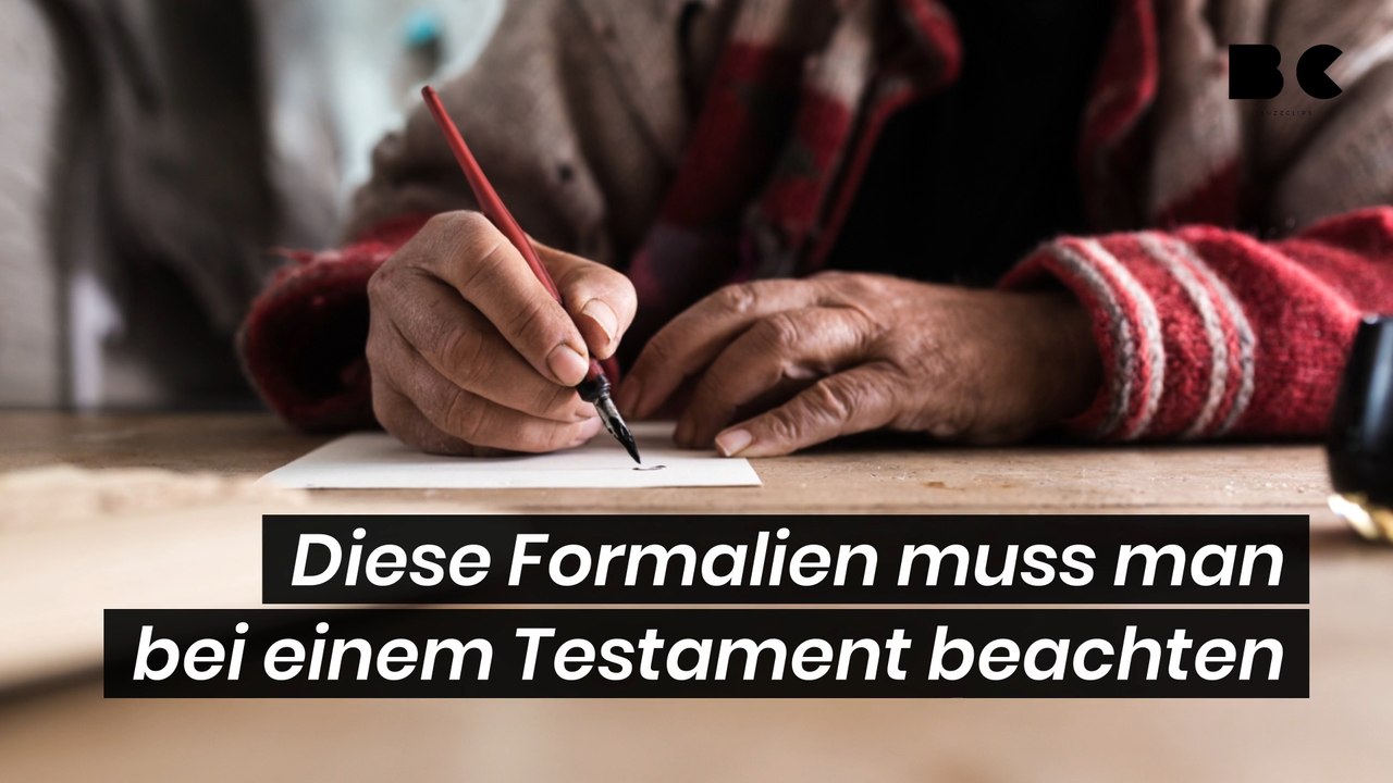 Diese Formalien muss man bei einem Testament beachten video Dailymotion