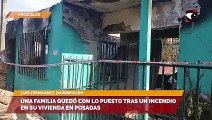 Una familia quedó con lo puesto tras un incendio en su vivienda en Posadas