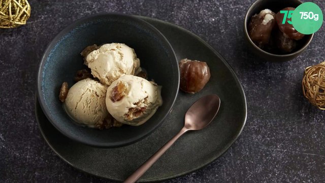 Glace aux marrons et marrons glacés
