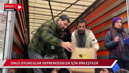 Ünlü oyuncular, Yenikapı'daki Deprem Yardım Merkezi'ndeki faaliyetlere katıldı
