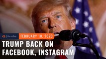 Meta restores Donald Trump’s access to Facebook, Instagram