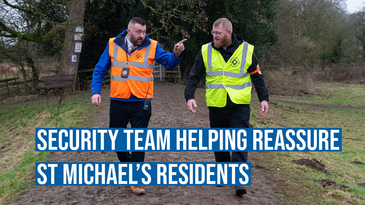 Security team helping out to reassure St Michael's residents after influx of YouTubers and TikTokers following disappearance of Nicola Bulley