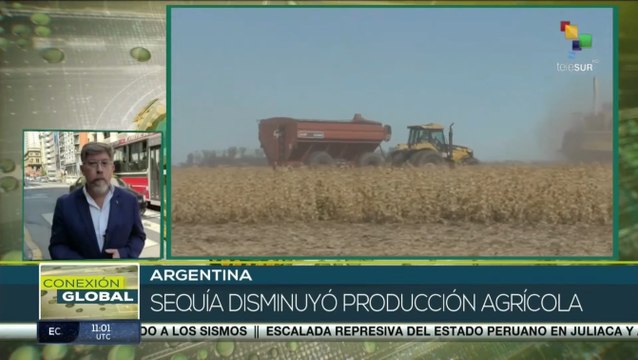 Producción agrícola en Argentina disminuye por la sequía