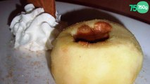 Pomme fondante au cœur de spéculoos (micro onde)