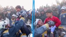 Syrie : une famille entière sauvée des décombres de leur immeuble