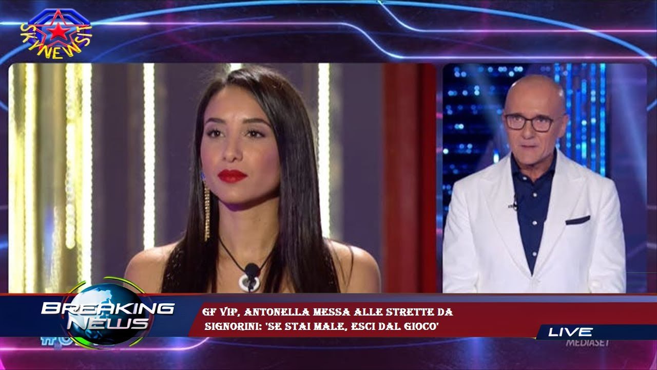 GF Vip, Antonella messa alle strette da  Signorini: 'Se stai male, esci dal gioco'