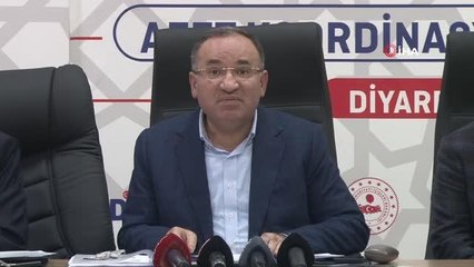 Bakan Bozdağ: "Yıkılan binaların delil tespiti ve ilgili sorumluların tespit edilip yargı önüne çıkarılması için büyük gayret gösteriliyor"