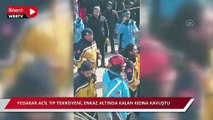 Fedakar acil tıp teknisyeni enkaz altındaki kızına kavuştu