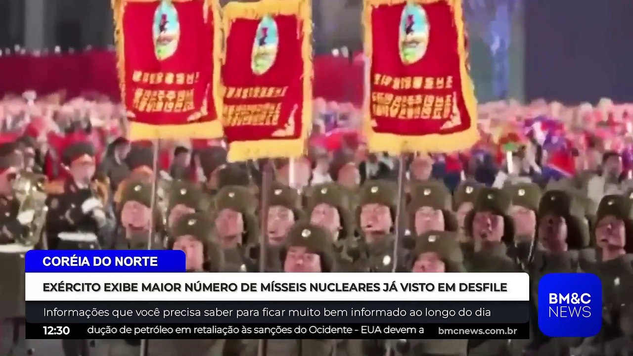 COREIA DO NORTE: EXÉRCITO EXIBE MAIOR NÚMERO DE MÍSSEIS NUCLEARES JÁ VISTOS