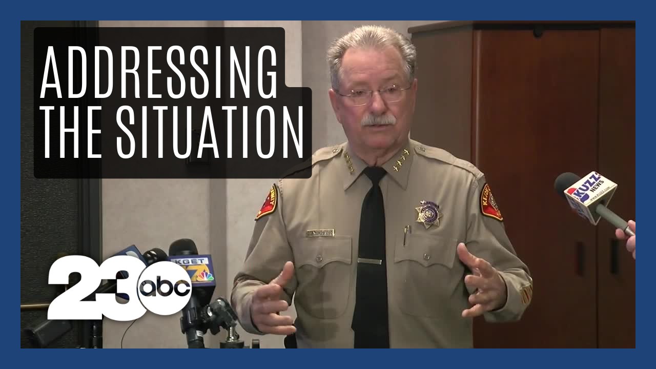 Kern County Sheriff Donny Youngblood addresses...