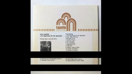 Nick Garrie – The Nightmare Of J. B. Stanislas  Pop, Folk, World,  Country, Psyche, Symphonic Rock