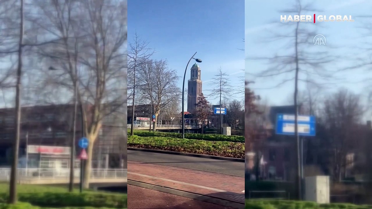 Hollanda'da, deprem felaketiyle mücadele eden Türkiye ile dayanışma için katedral çanıyla İstiklal Marşı çalındı