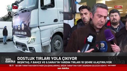 Beşiktaş, Fenerbahçe ve Galatasaray’dan güç birliği: Dostluk TIR'ları yola çıktı