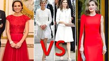 GEART! Kate & Queen Letizia both appear in nearly identical outfits; one of them is a 