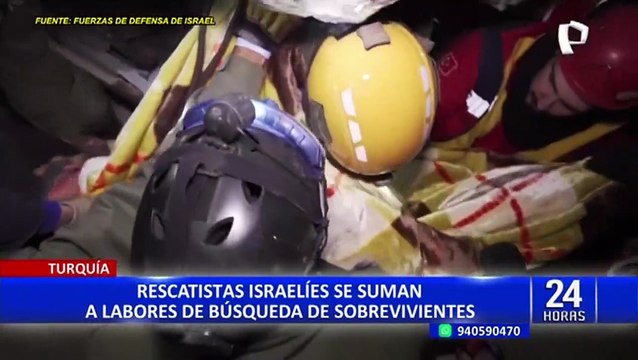 Rescatistas israelíes se suman a labores de búsqueda y rescate de sobrevivientes en Turquía