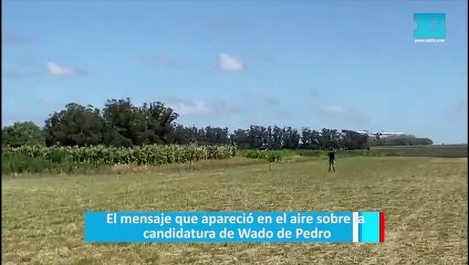 El mensaje que apareció en el aire sobre la candidatura de Wado de Pedro