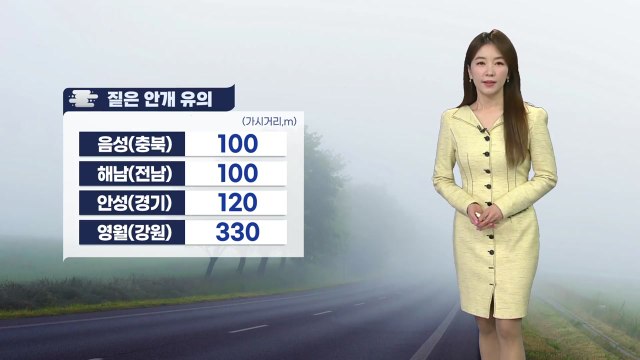 [날씨] 아침 짙은 안개 유의...낮 온화하지만 미세먼지 주의 / YTN