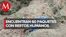En Edomex, hallan al menos 60 paquetes con restos humanos en fosas clandestinas