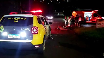 Motociclista fica ferido em acidente no Brasmadeira