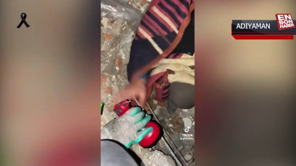 Adıyaman’da sürüne sürüne ailesini kurtarmaya çalışan baba