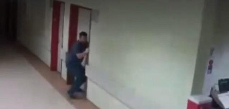 Deprem anının farklı bir görüntüsü! Hastane çalışanları neye uğradığını şaşırdı