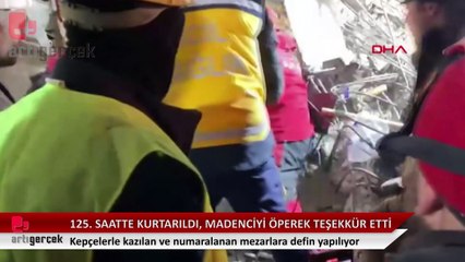 125. saatte kurtarıldı, madenciyi öperek teşekkür etti