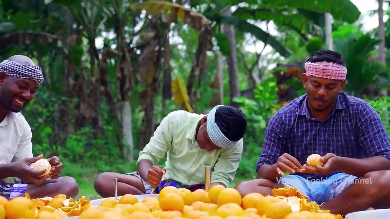 ORANGE JUICE _ Huge Orange Juice Making _ Orange Recipes _ Cooking Kesari Dessert Recipe in Village