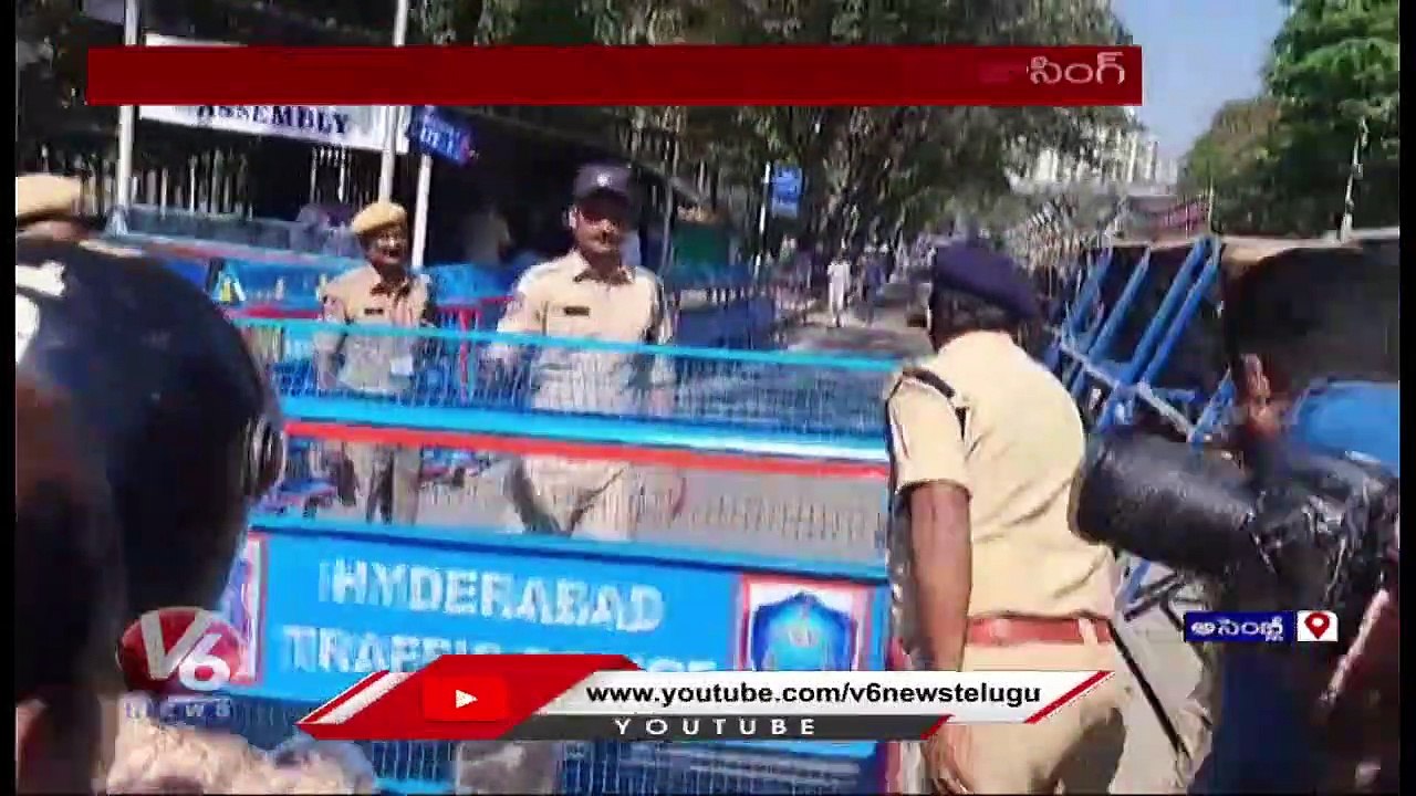 BJP Goshamahal MLA Raja Singh Came To Telangana Assembly On Bullet Bike  _ V6 News