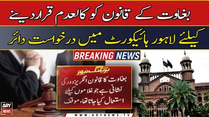 Application filed in Lahore High Court to annul the sedition law