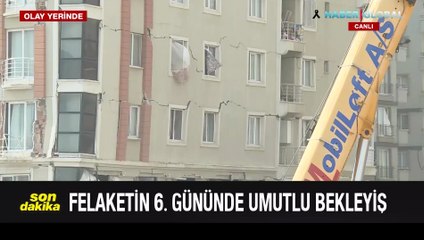 Hatay'da korku dolu anlar! Binadaki çatlaklar böyle görüntülendi