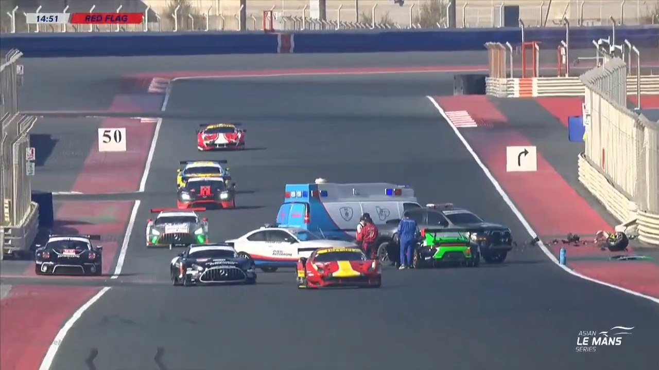 Asian Le Mans Series 2023 4H Dubaï Qualifying Sager Huge Crash