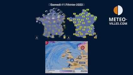 prévisions météo villes du samedi 11 février 2023